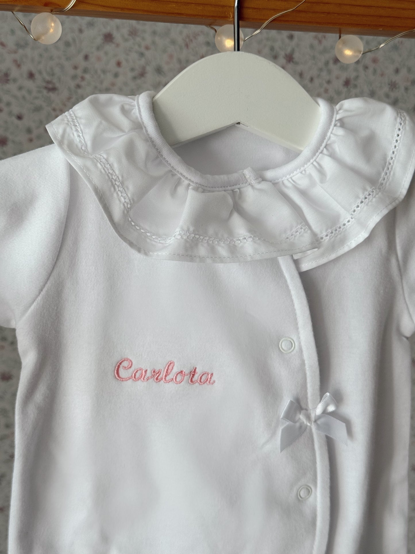 babygrow algodão gola menina