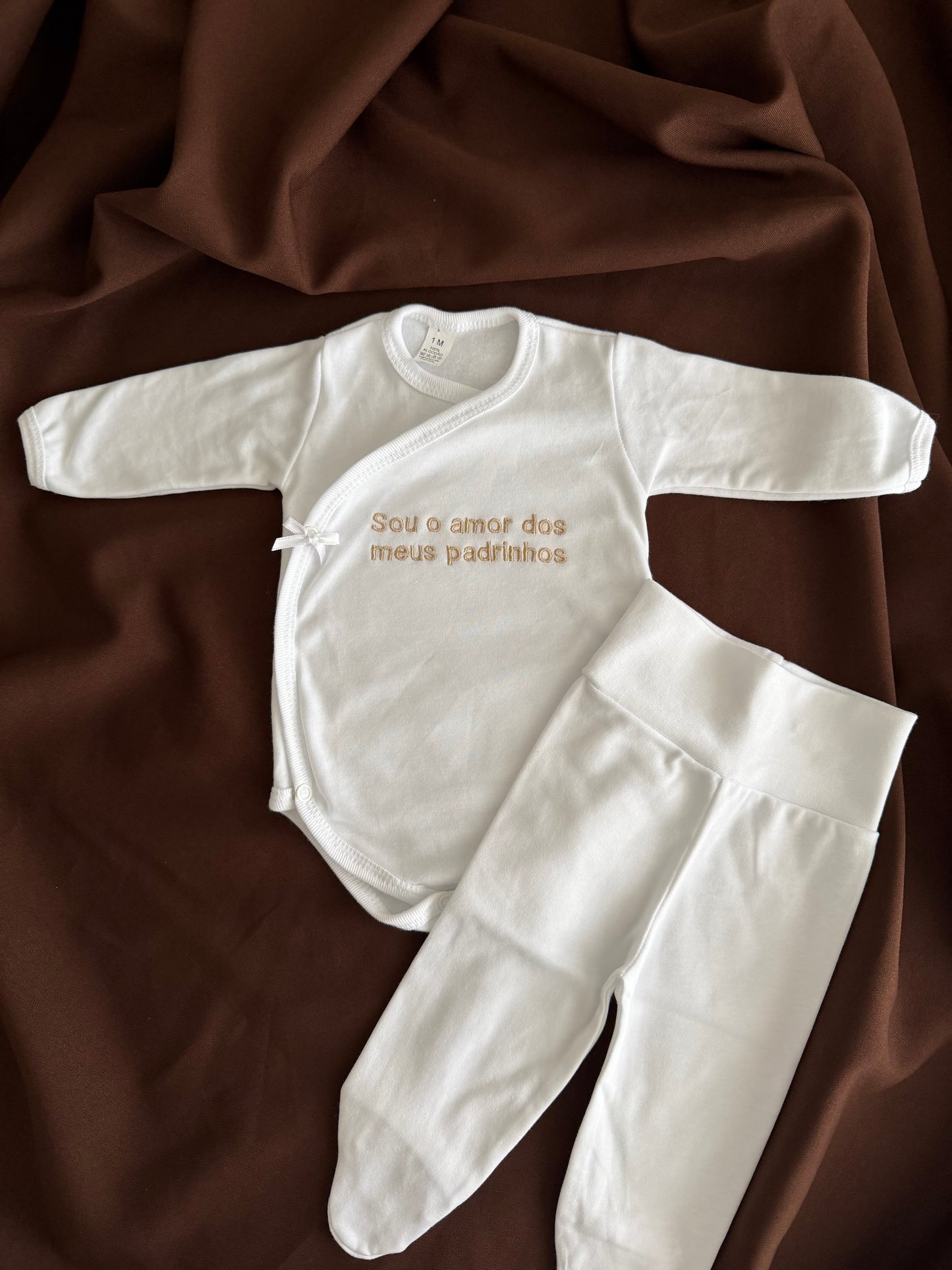 Conjunto interior com FRASE personalizada