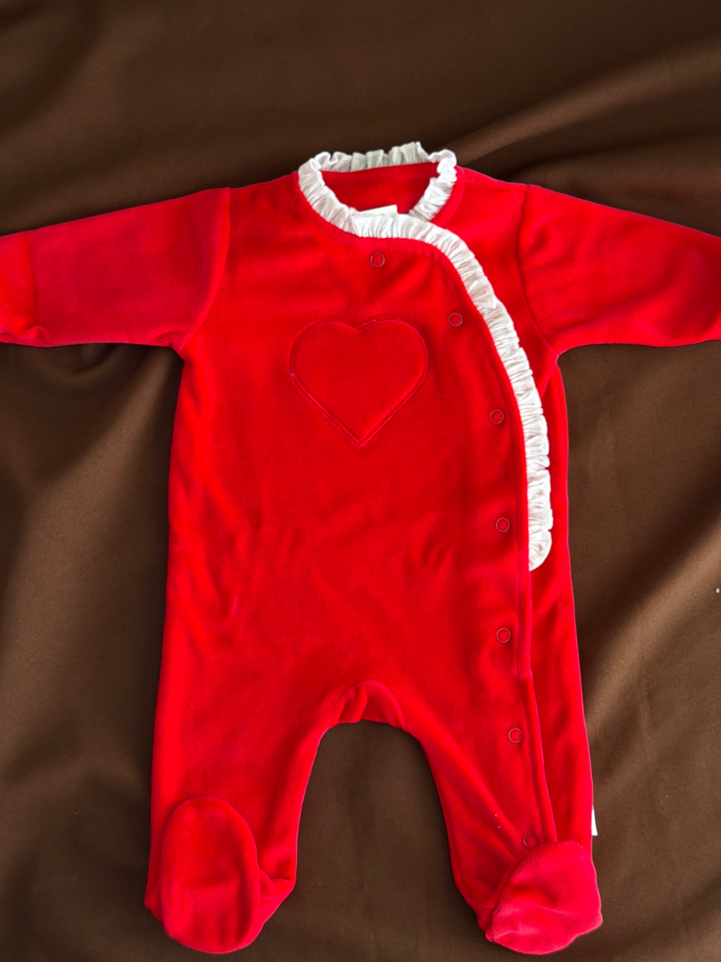 Babygrow vermelho coração- Natal