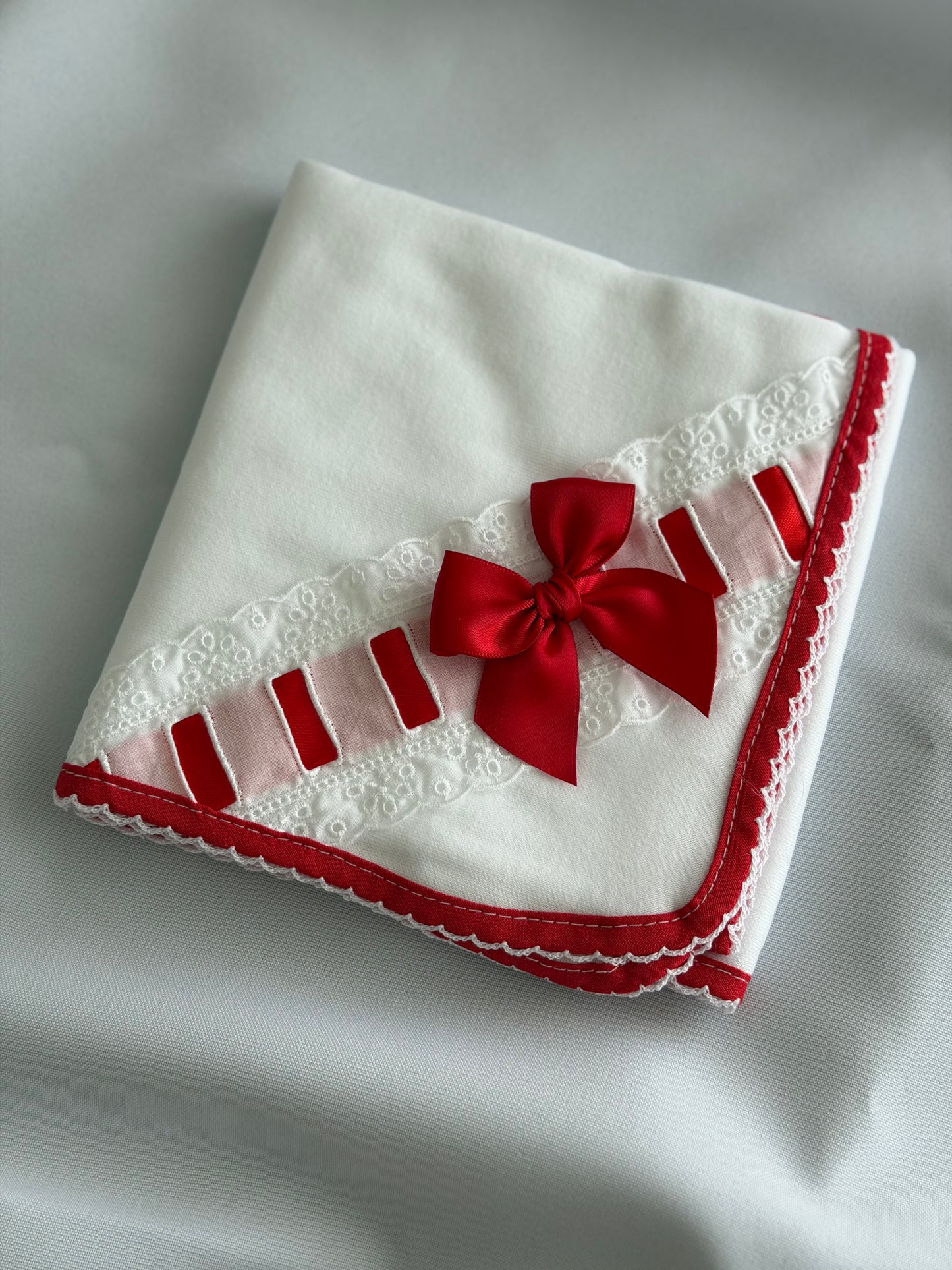 Fralda de pano vermelha Natal