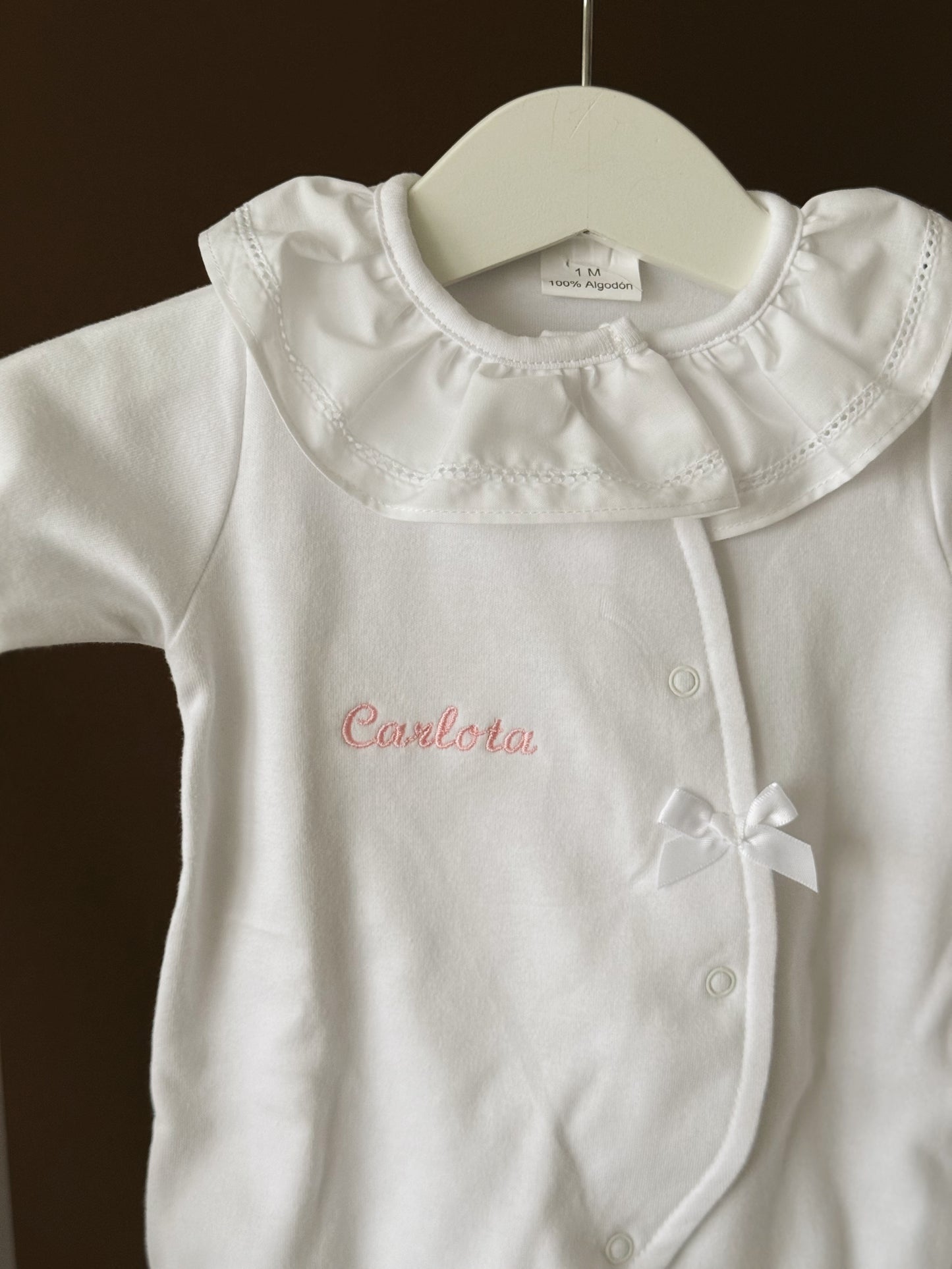 babygrow algodão gola menina