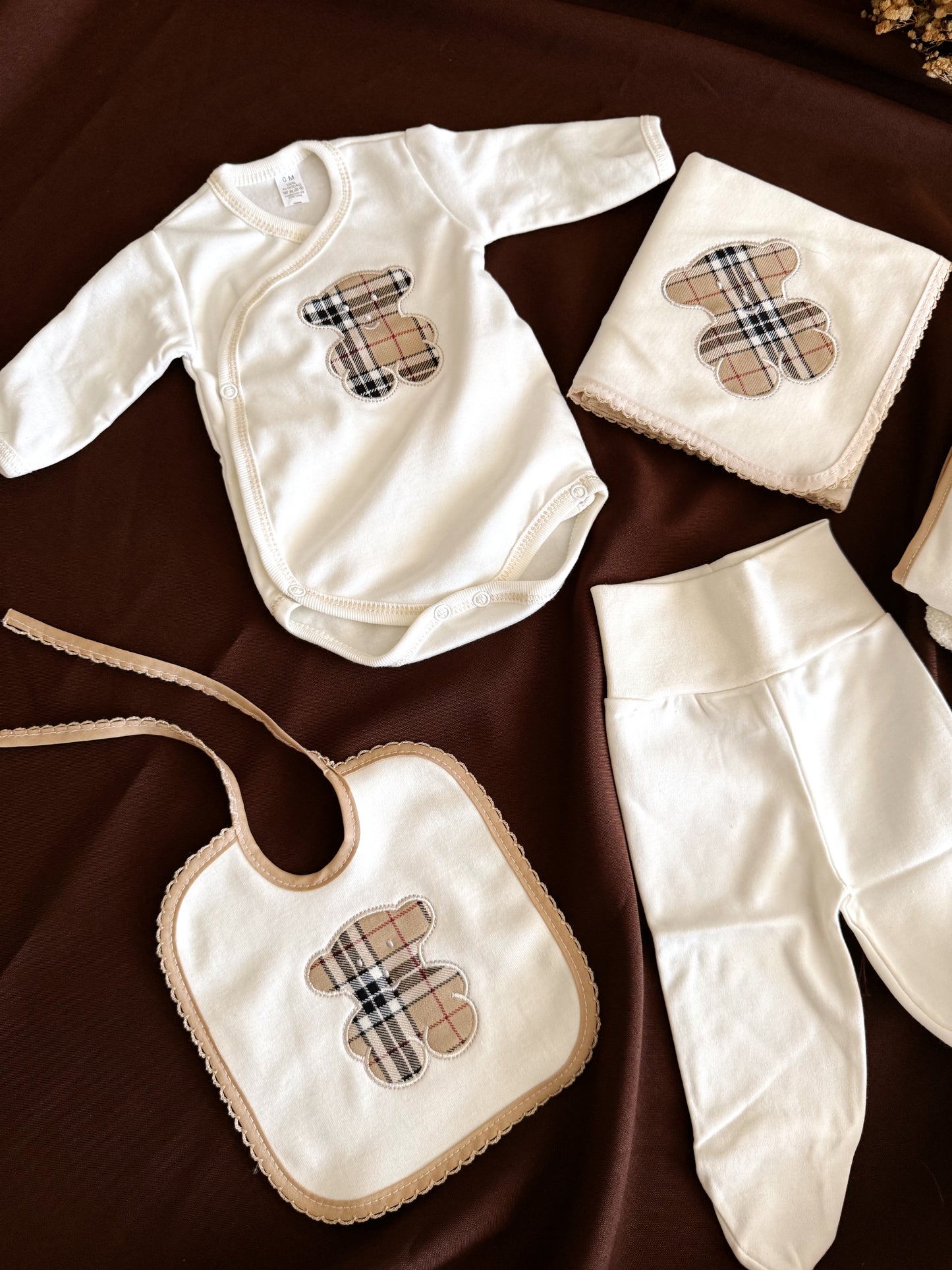 Conjunto ursinho padrão BB