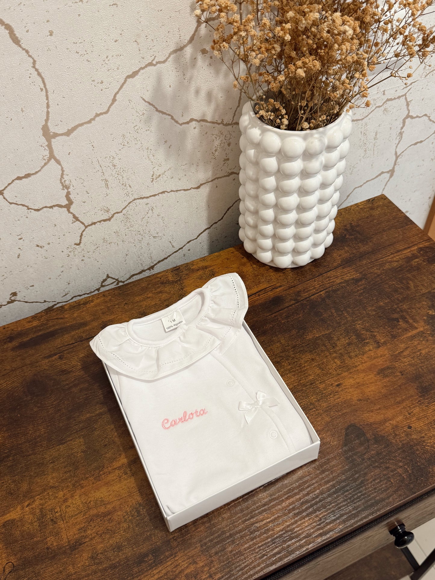 babygrow algodão gola menina