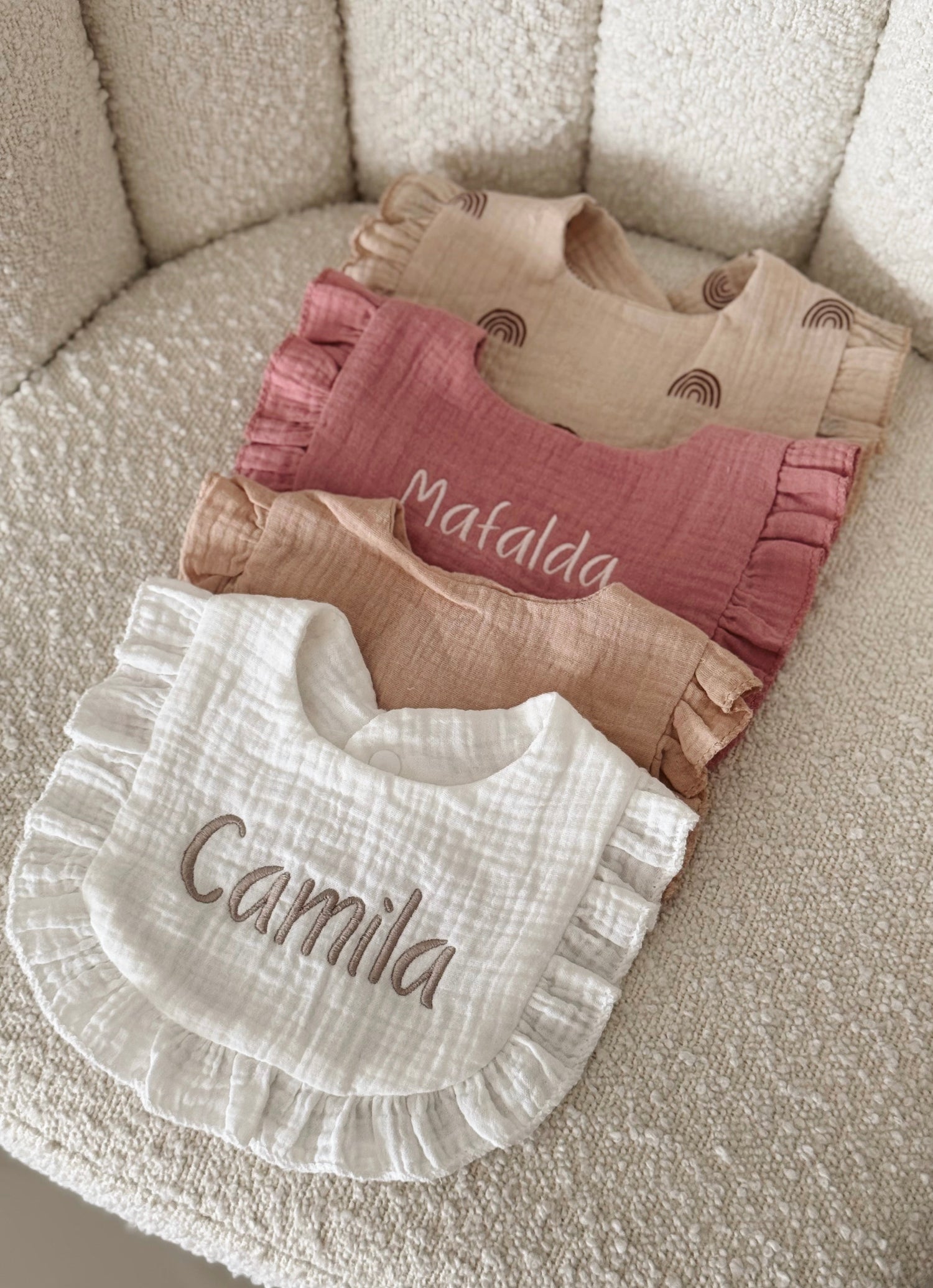 Babetes com várias cores