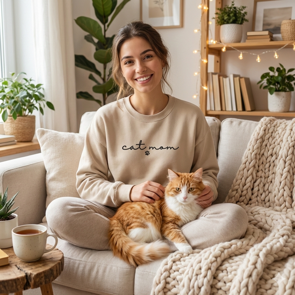 Cat mom sweatshirt