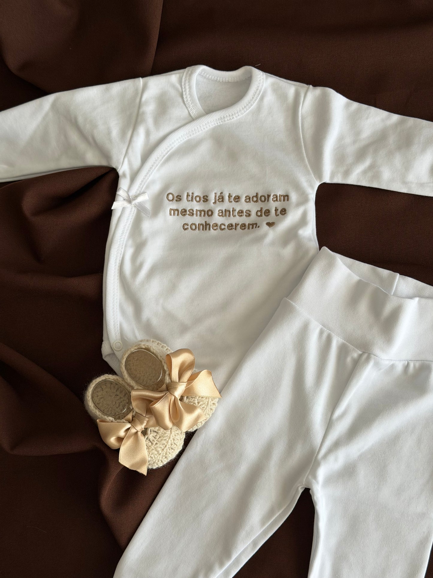 Conjunto interior com FRASE personalizada