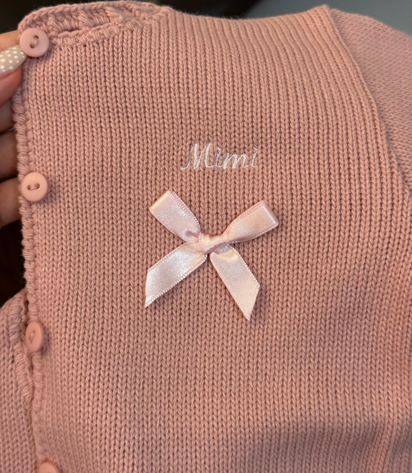 Casaco malha com laço