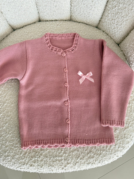 Casaco malha com laço