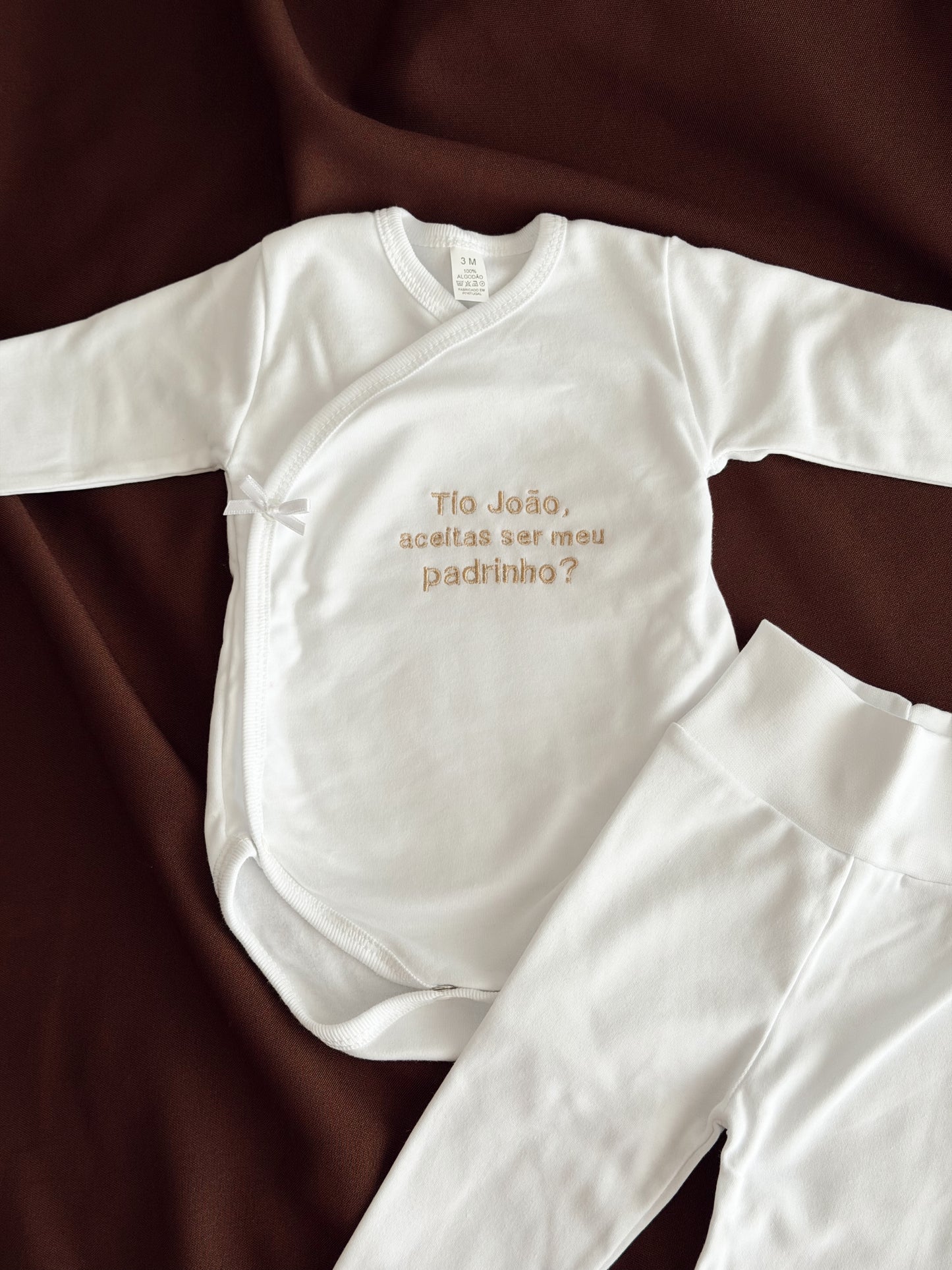 Conjunto interior com FRASE personalizada