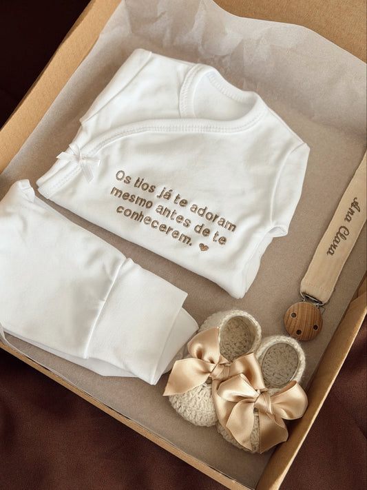 Conjunto interior com FRASE personalizada